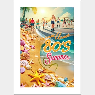 80s summer beach Posters and Art